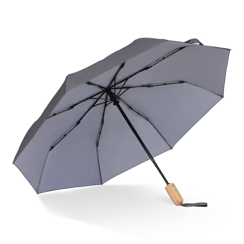 21” faltbarer Regenschirm aus R-PET -Material mit Automatiköffnung