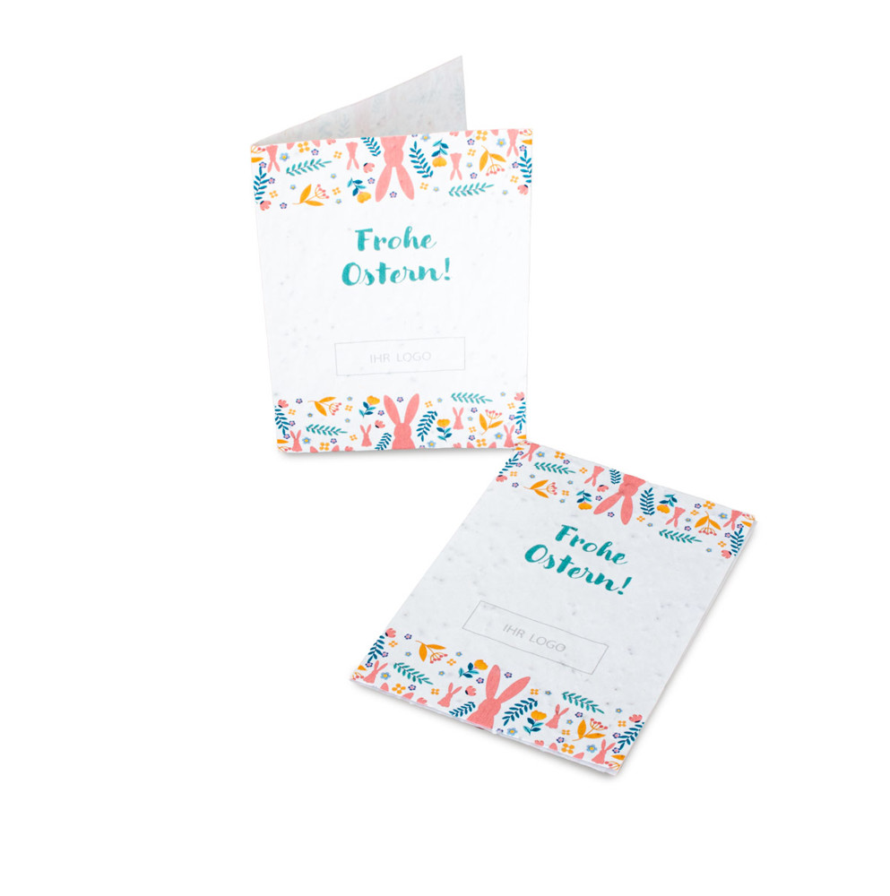 A6 Oster-Klappkarte aus Samenpapier