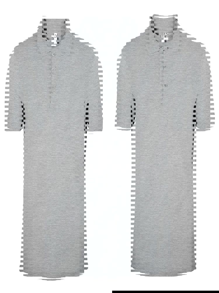 BS Evolution Polo, 180 g/m2, 100 % Baumwolle - Grau-meliert (PMS Cool Grey 7C)
