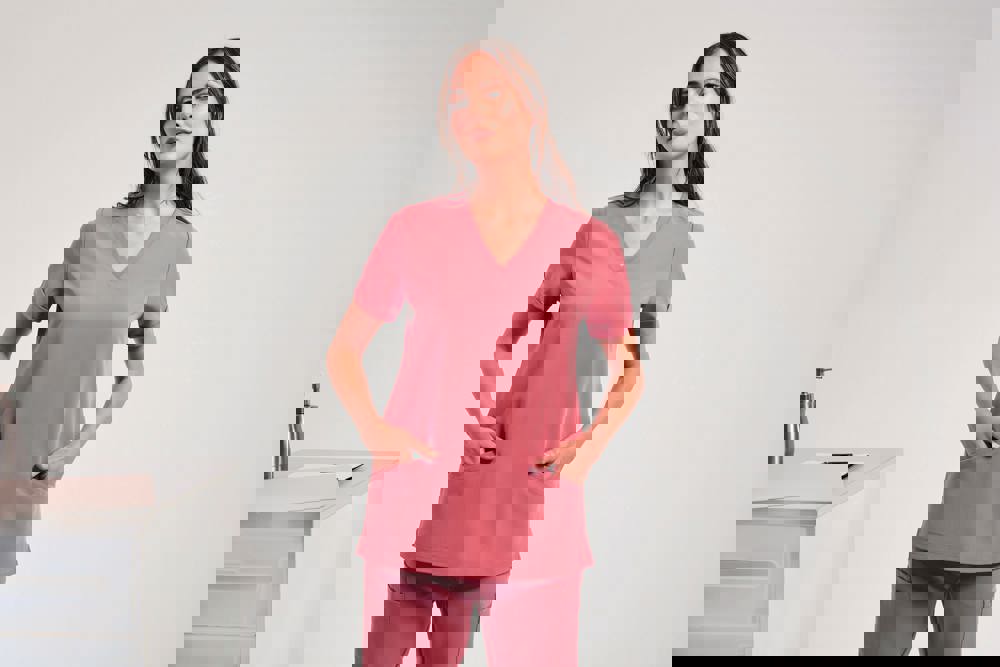 NN310X - Tunika mit Stretchanteil und kurzen Ärmeln, Damen