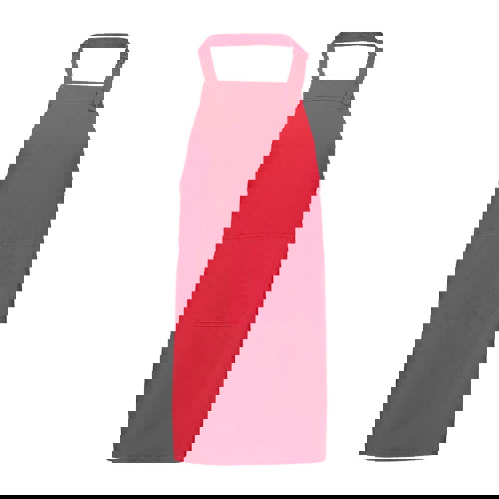 Latzschürze 75x85 cm - Rot (PMS 199c) / Rot