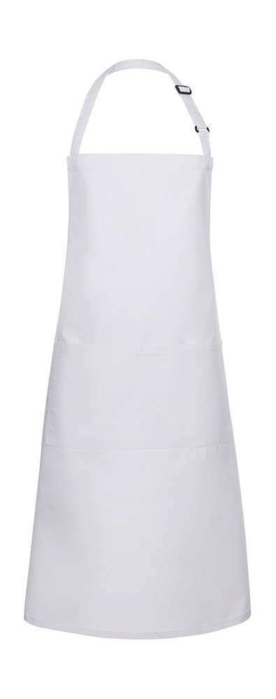 Bib Apron Basic with Pocket - White