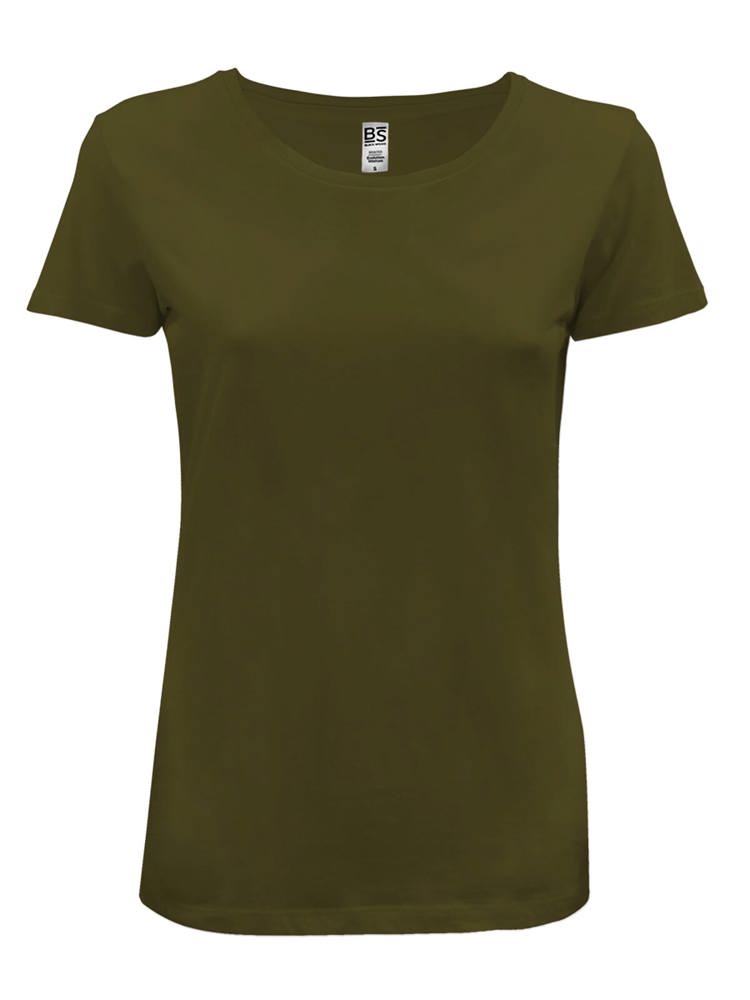 BS Evolution Damen-T-Shirt, 150 g/m2, 100 % Bio-Baumwolle - Olivgrün