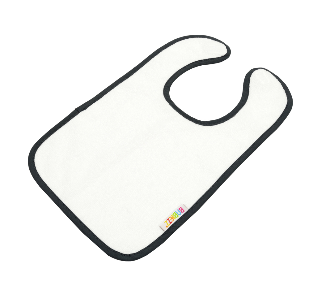 Babiezz® SUBLI Baby Lätzchen Weiß/Schwarz