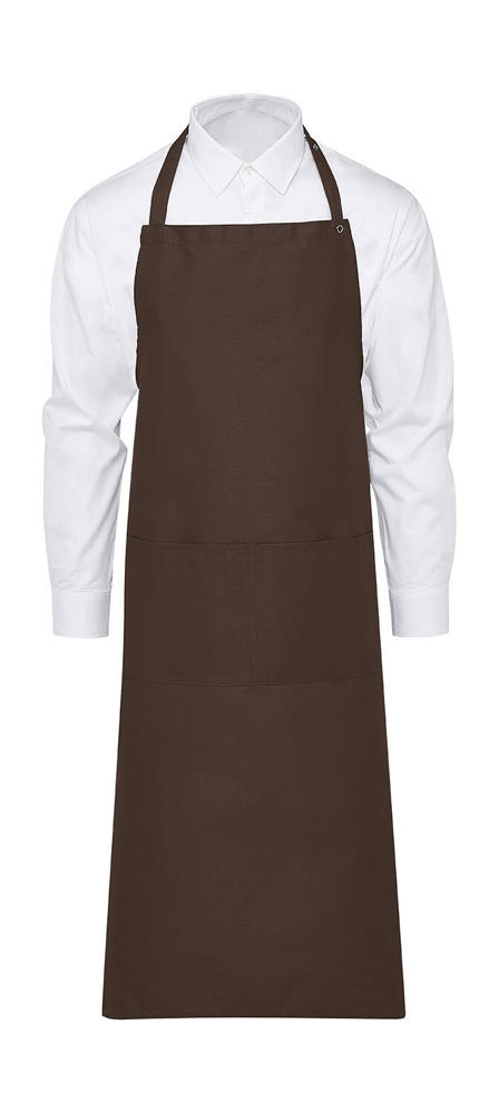 AMSTERDAM Bib Apron with Pocket - Brown