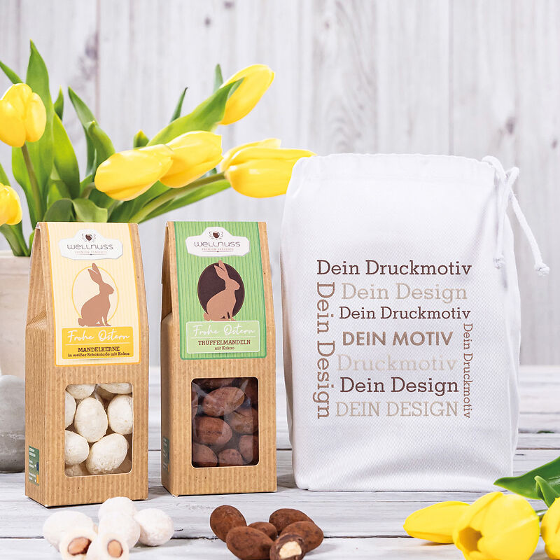 2 Premium Snacks im Baumwollsäckchen - Oster-Edition