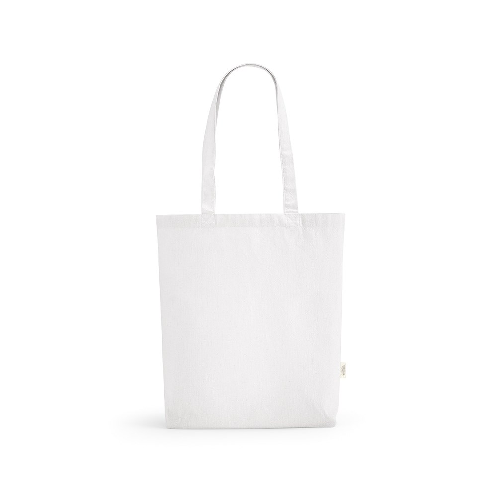 Annapurne Einkaufstasche recy.Baumwolle (180 g/m²). Mit Bodenfalte - Weiß