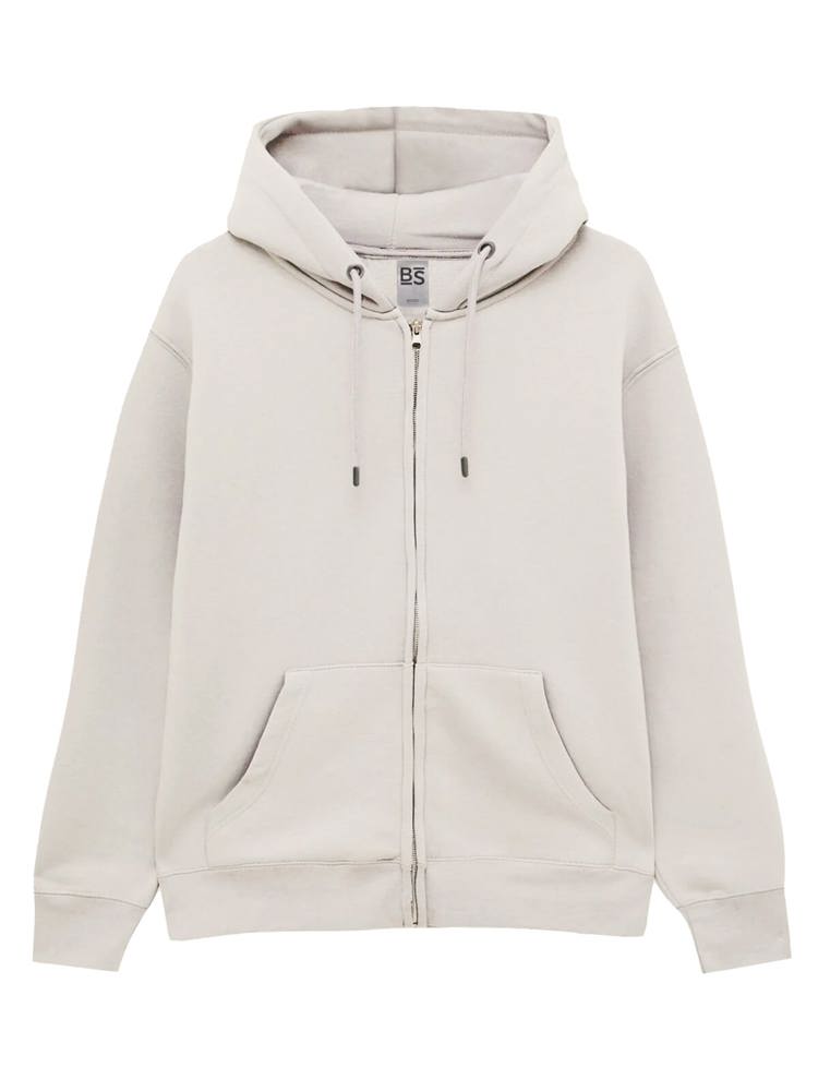 BS Vega Hoodie mit durchgehendem Reißverschluss, 280 gr/m² - Helles Weiß (12-0304 TPG)