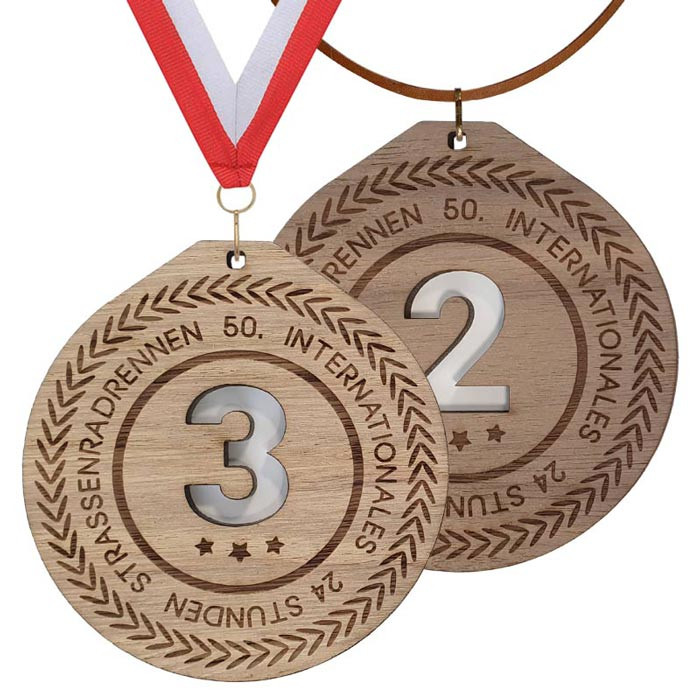 Holz Medaille Lichtblick, Walnuss, Nr. 3