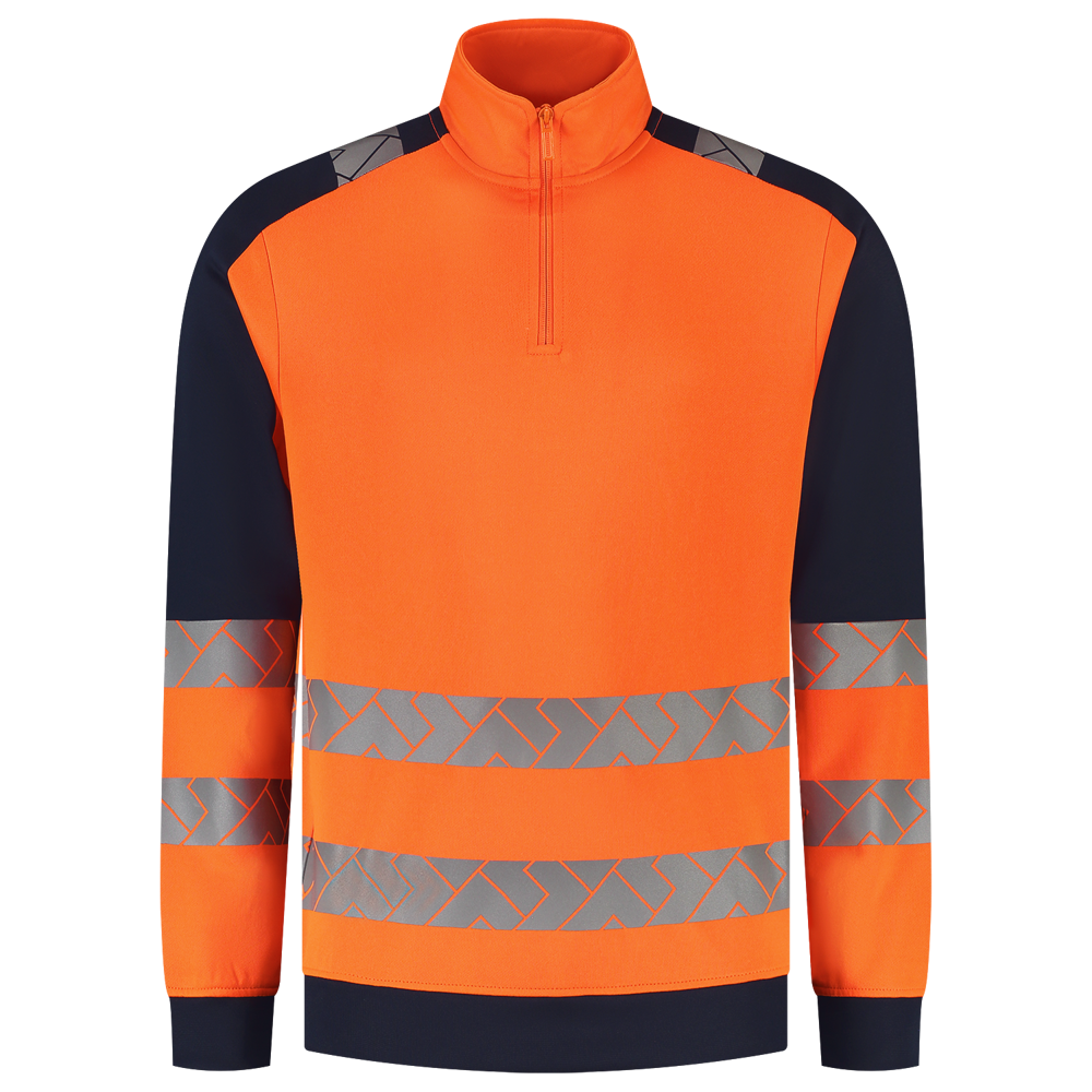 1/4 Zip Sweatshirt High Vis Redefined Industriell Waschbar
