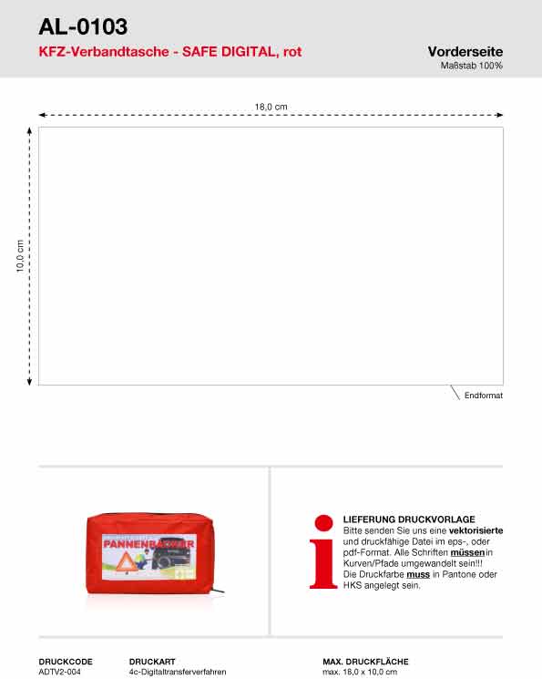 Allflash Kfz-Verbandtasche Safe Digital