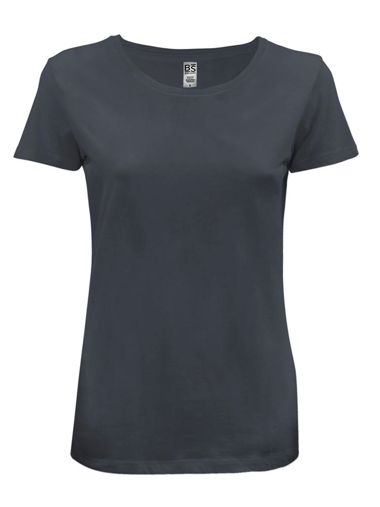 BS Evolution Damen-T-Shirt, 150 g/m2, 100 % Bio-Baumwolle - Dunkelgrau