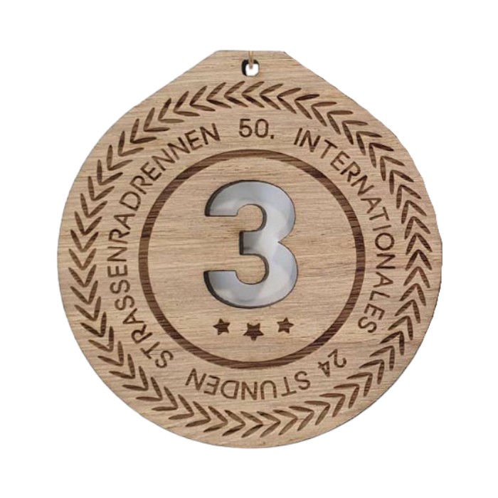 Holz Medaille Lichtblick, Walnuss, Nr. 3