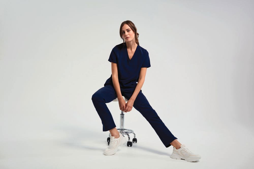 NN310X - Tunika mit Stretchanteil und kurzen Ärmeln, Damen