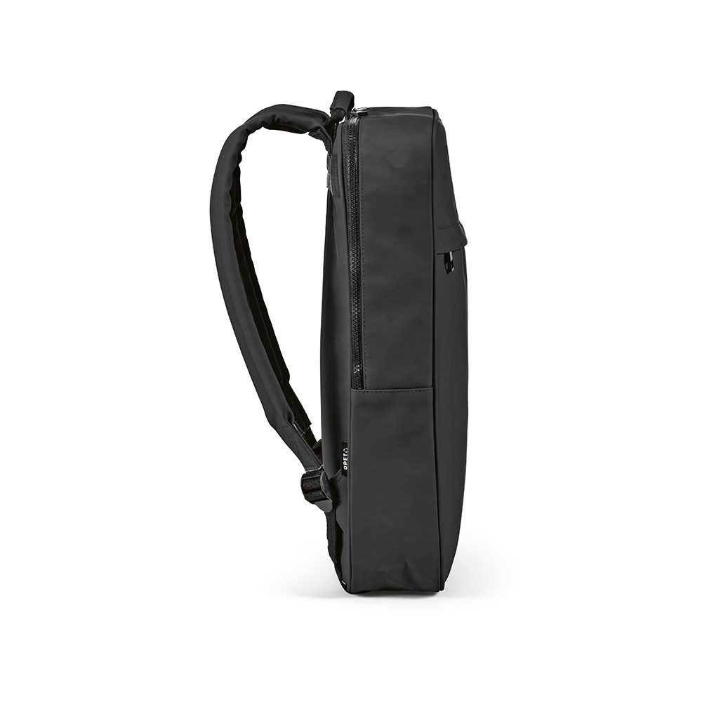Amsterdam 16L Rucksack aus rPU uns rPET. Laptops bis 17" - Schwarz