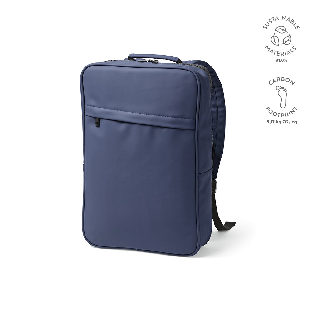 Amsterdam 16L Rucksack aus rPU uns rPET. Laptops bis 17" - blau