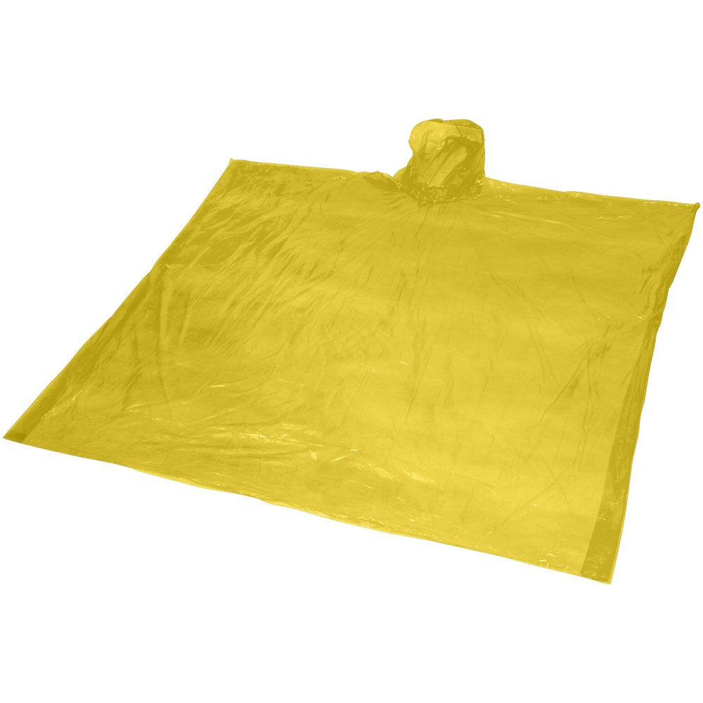 Mayan Regenponcho mit Aufbewahrungstasche aus recyceltem Kunststoff - gelb
