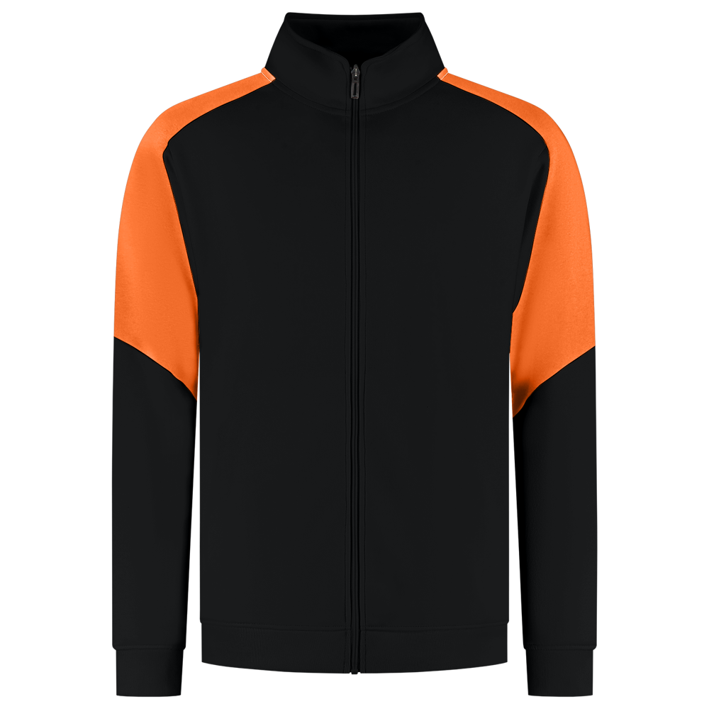 Sweatjacke Bicolor Redefined - BlackOrange