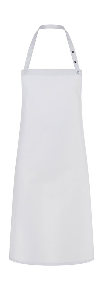 Bib Apron Press Stud Santorini - White