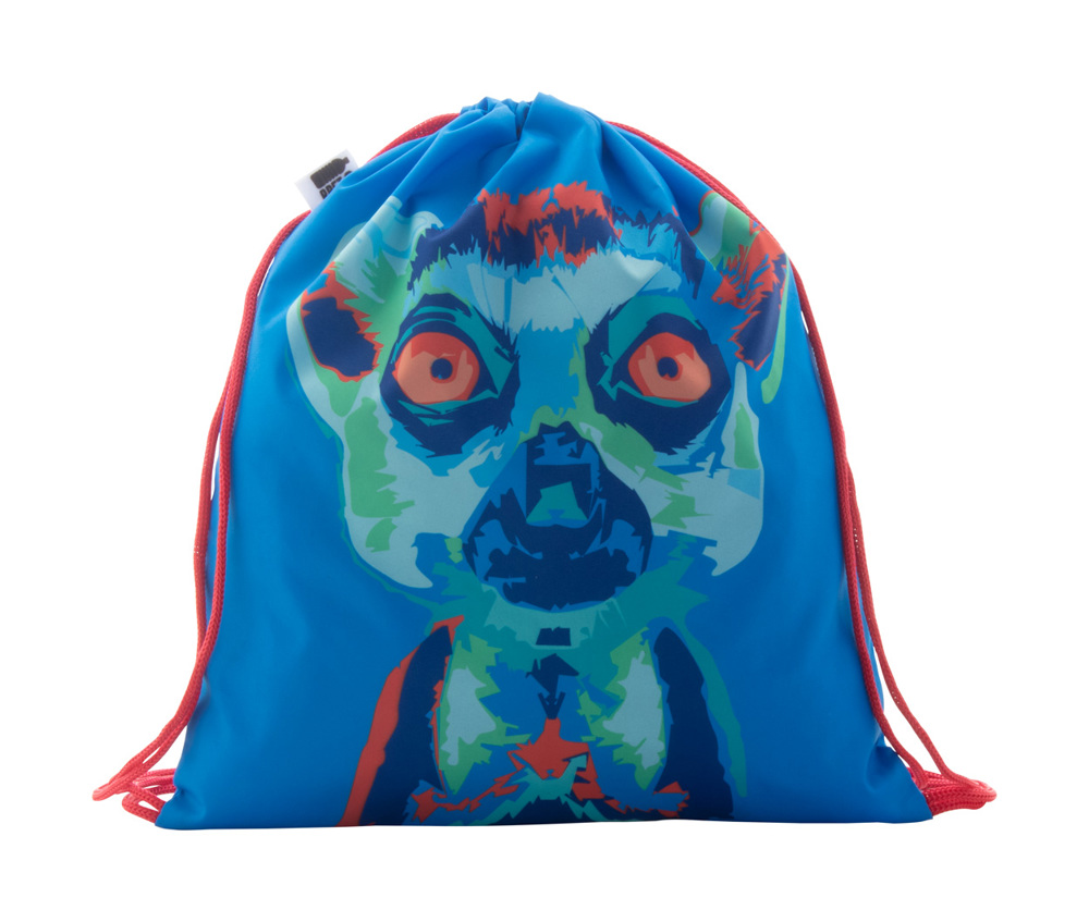 CreaDraw Kids RPET - Individueller Turnbeutel - rot/weiß