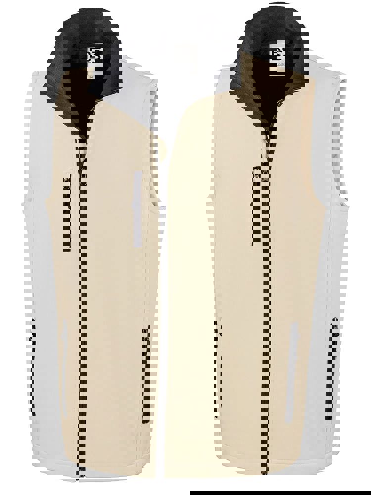 BS Traveller Softshell-Körperwärmer, 275 g/m2, 96 % Polyester / 4 % Elasthan - Helles Weiß (12-0304 TPG)