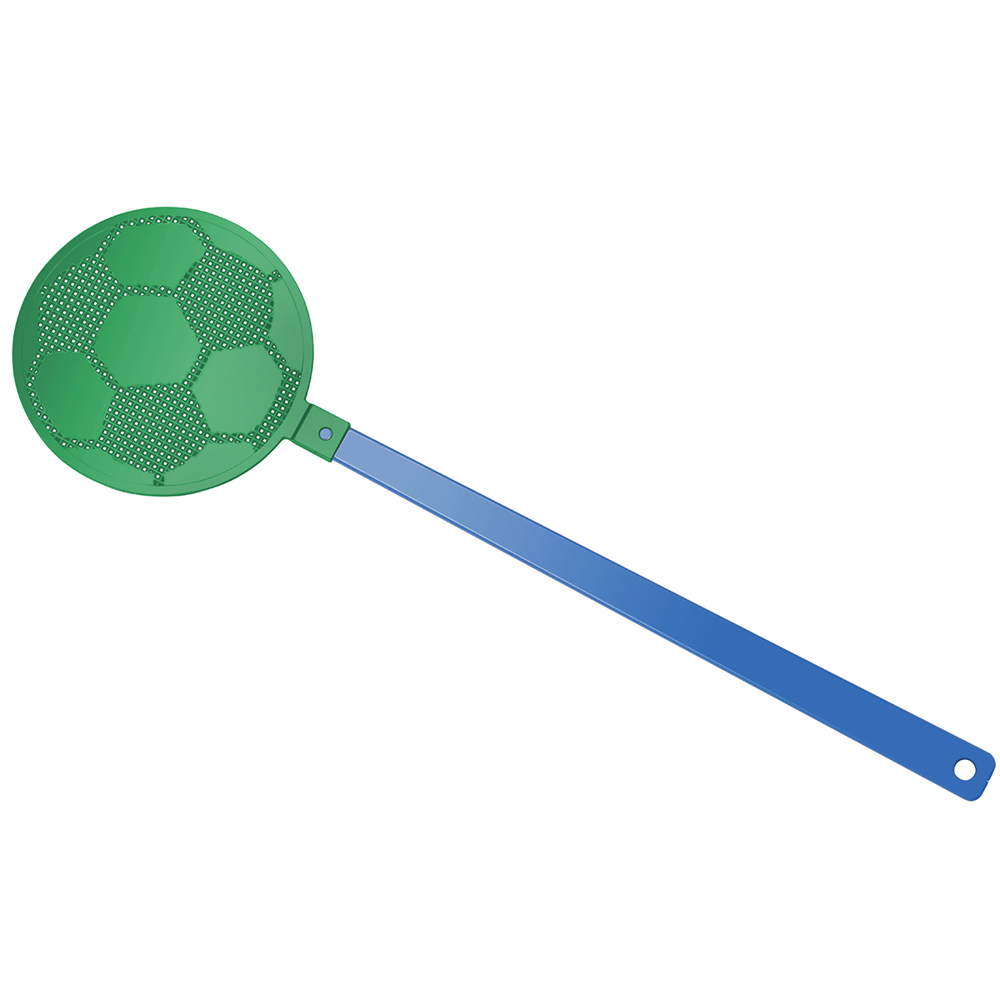 Fliegenklatsche "Fußball" - blau/grün