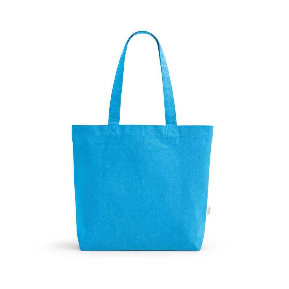 Aconcagua Einkaufstasche recy.Baumwolle (280 g/m²). Mit Bodenfalte - Hellblau