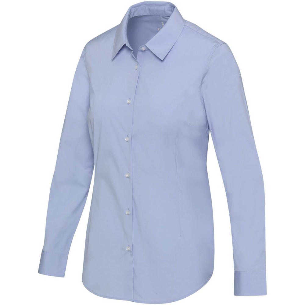 Carnelian Popeline Bluse - Hellblau