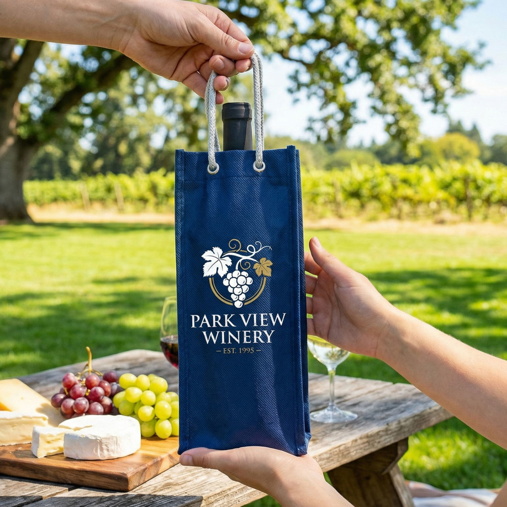 FLORENZ – 1-er Flaschentasche mit Tragekordeln