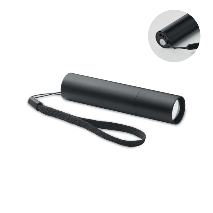 ALUMINATE - Wiederaufladbare Taschenlampe - schwarz