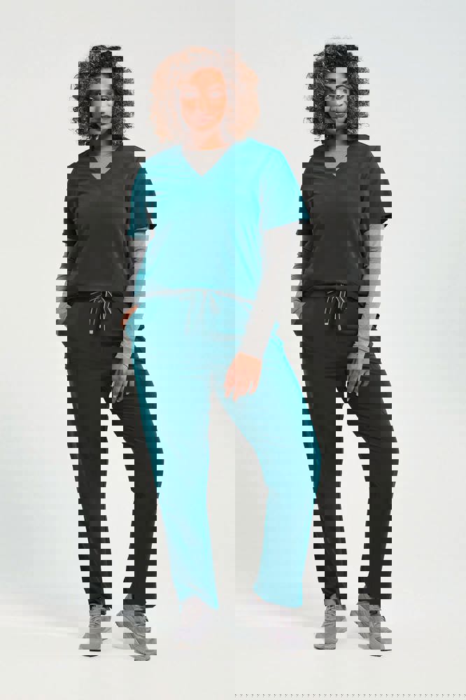 NN310X - Tunika mit Stretchanteil und kurzen Ärmeln, Damen