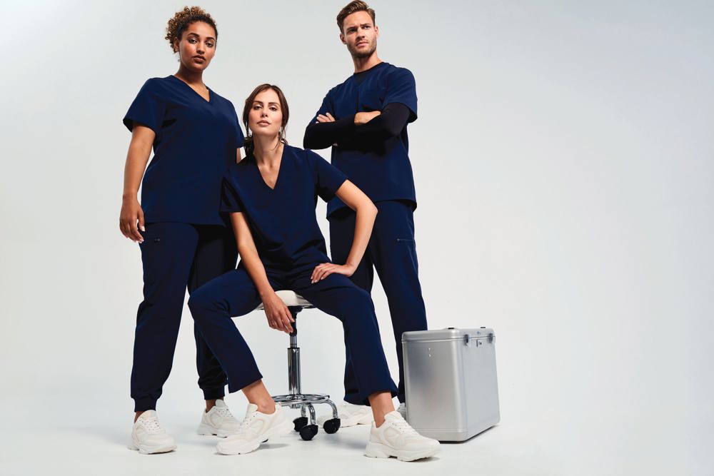 NN310X - Tunika mit Stretchanteil und kurzen Ärmeln, Damen