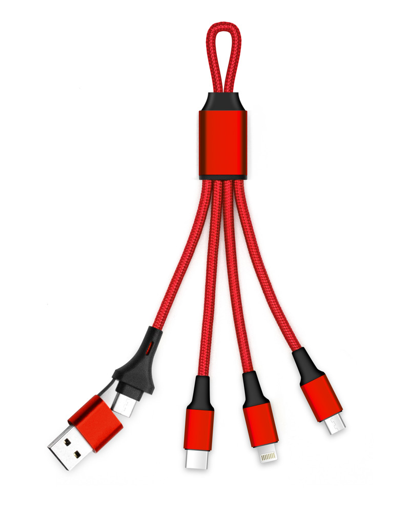 5-in-1 Ladekabel Mini - Rot