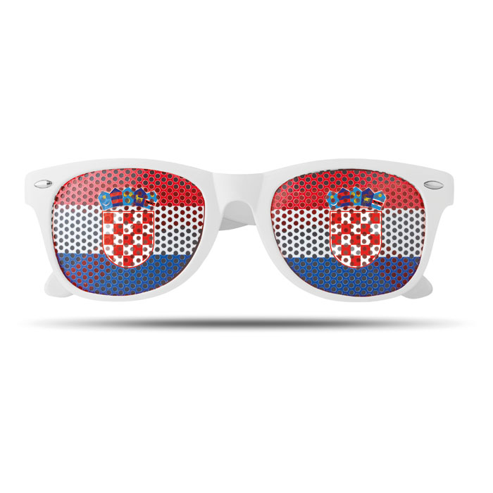 FLAG FUN - Fan Sonnenbrille - weiß/blau