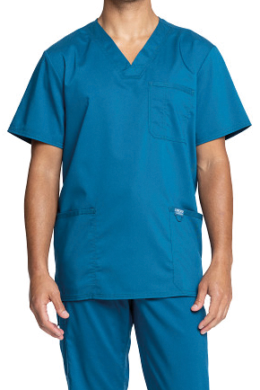 - Herren Top mit V-Ausschnitt - Caribbean Blue