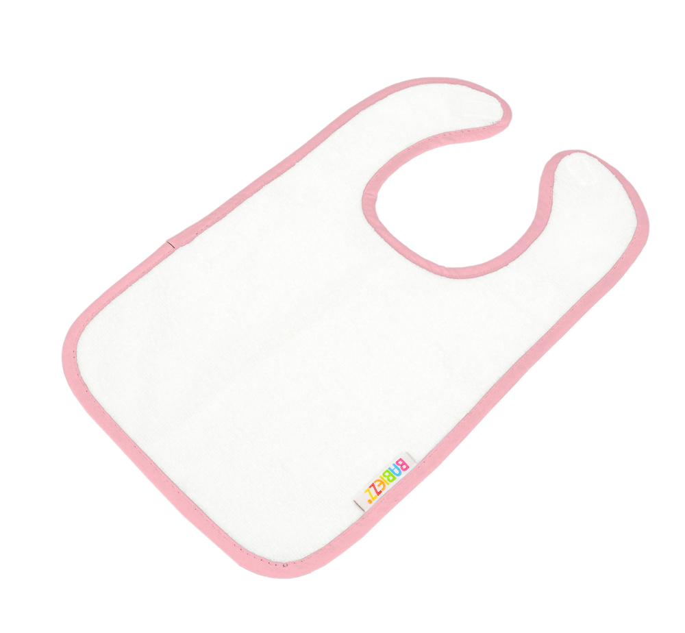 Babiezz® SUBLI Baby Lätzchen Weiß/Hellesrosa