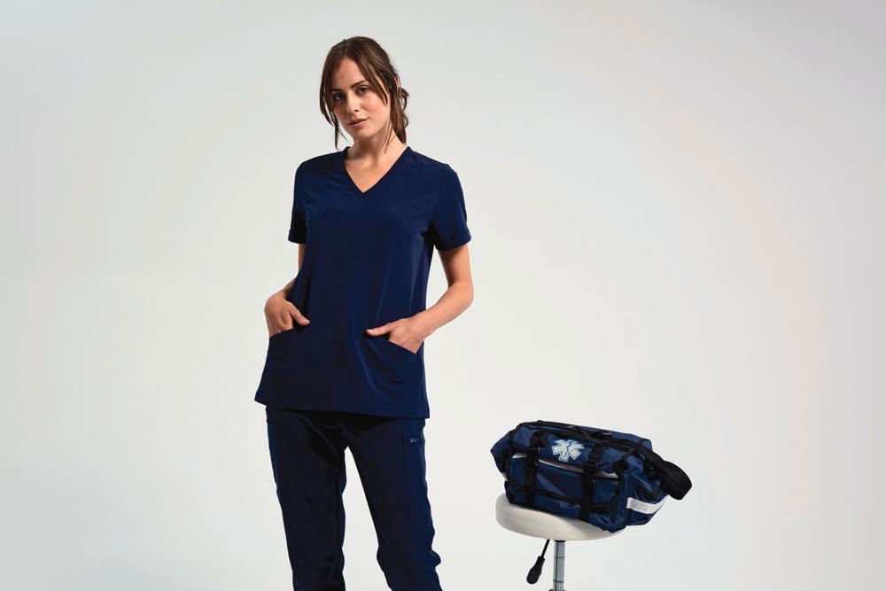 NN310X - Tunika mit Stretchanteil und kurzen Ärmeln, Damen