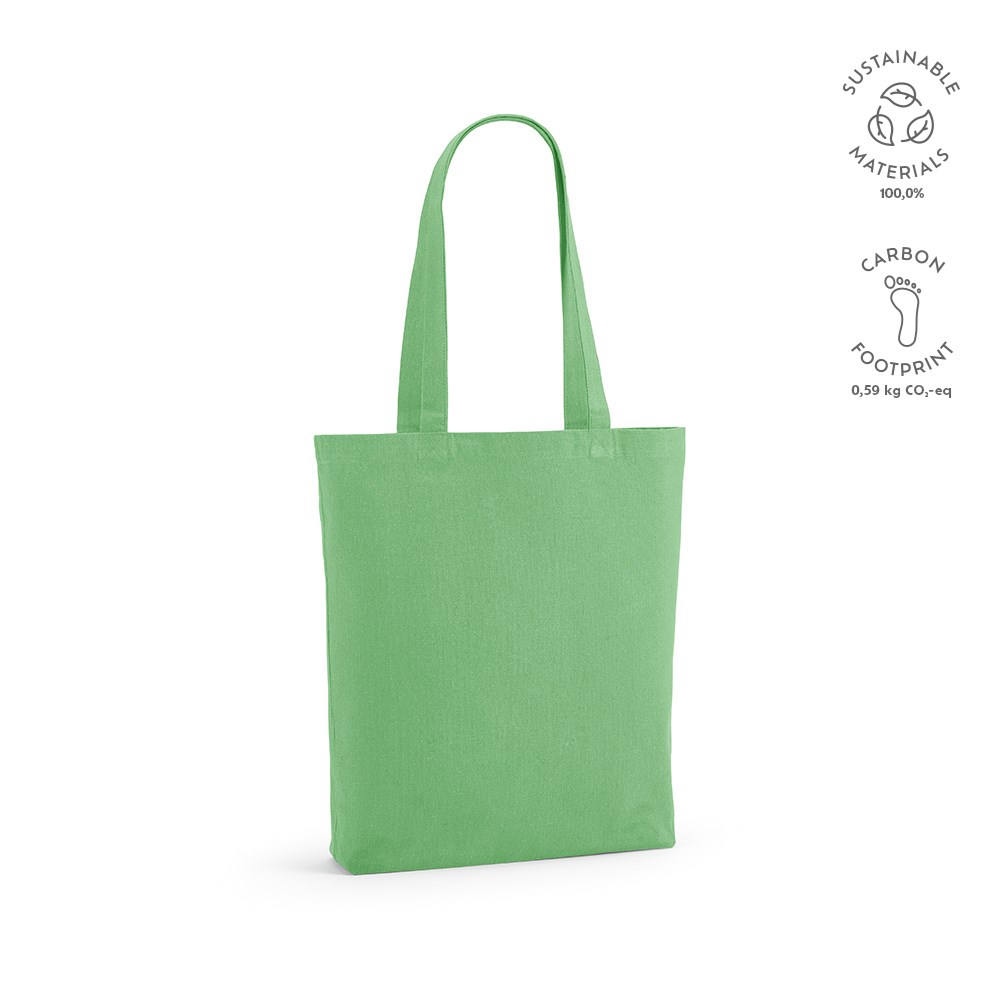 Annapurne Einkaufstasche recy.Baumwolle (180 g/m²). Mit Bodenfalte - Hellgrün