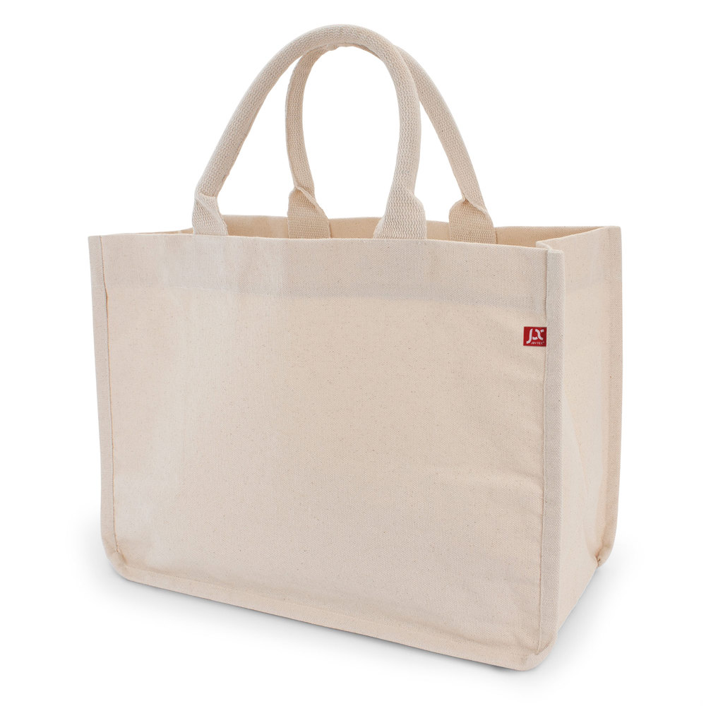 BAMBERG – Canvas-Tasche mit Boden- und Seitenfalten sowie gerollten Henkeln