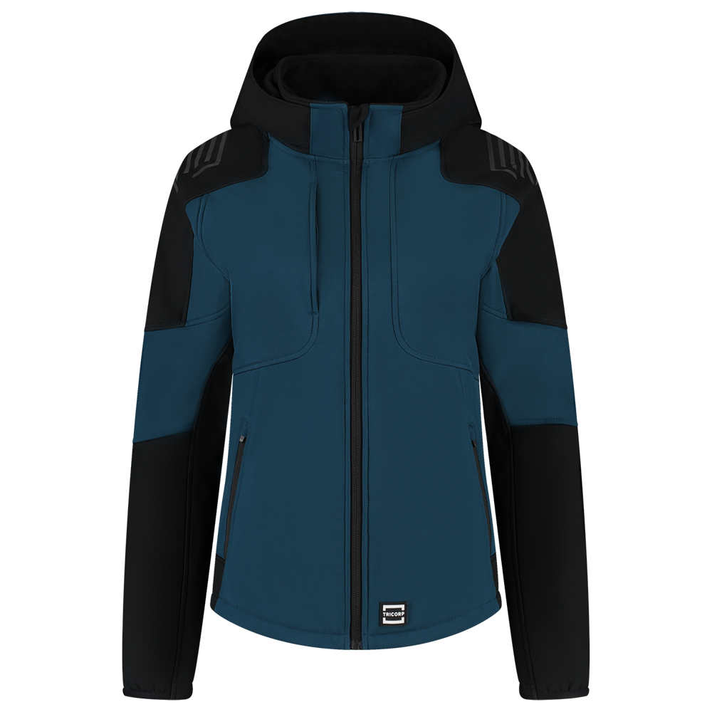 Softshelljacke Kapuze Bicolor Redefined Damen - TealBlack