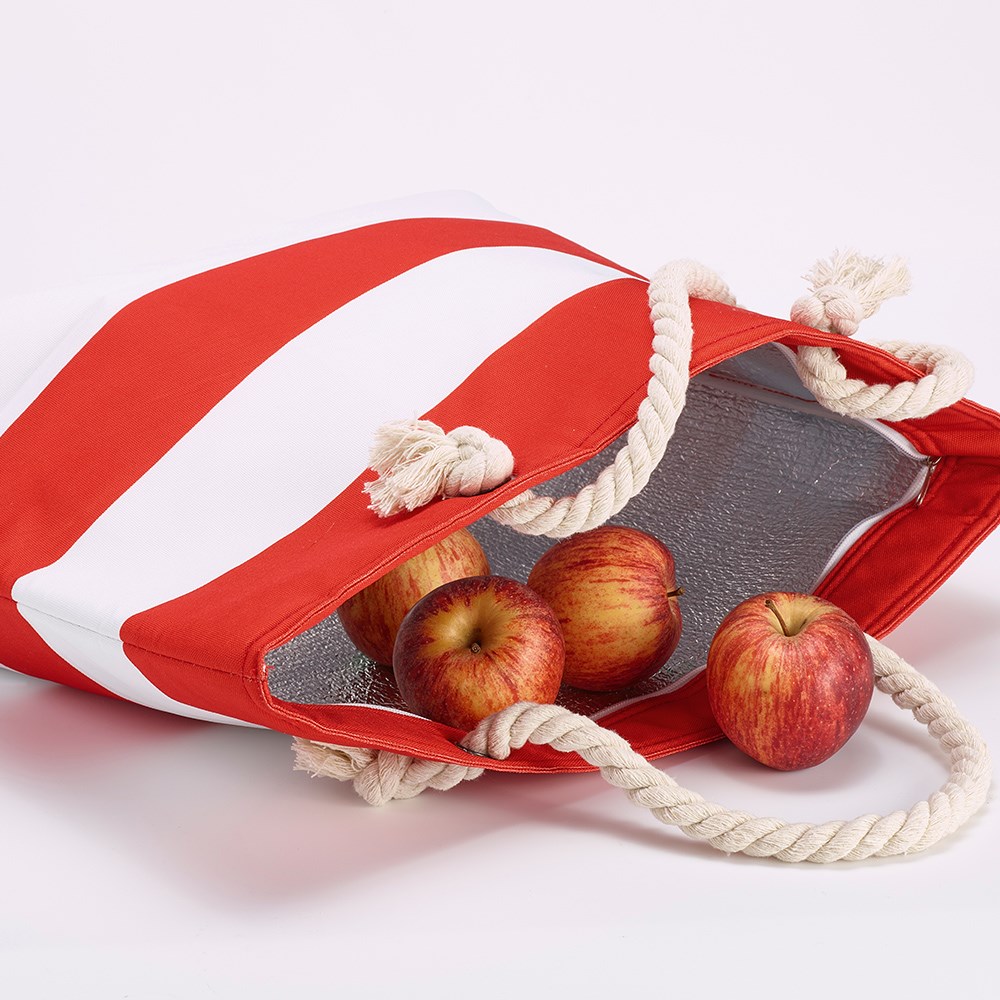 Athens 15L Kühltasche, rPET. Tasche und Tragegriffen aus recy.Baumwolle - Rot