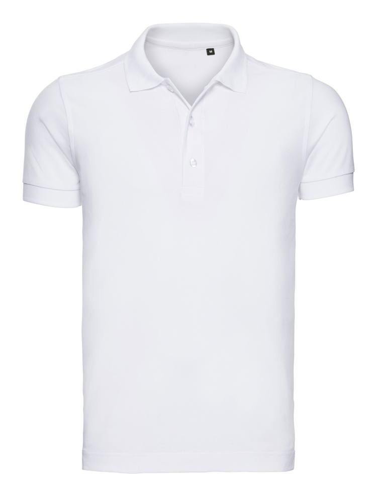 BS Ultrafit Polo, 200 g/m2, 95 % Bio-Baumwolle / 5 % Elastan - Weiß (WHITE)