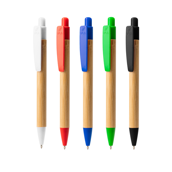 BAMBU KUGELSCHREIBER GILDON S/BLAUE TINTE RED