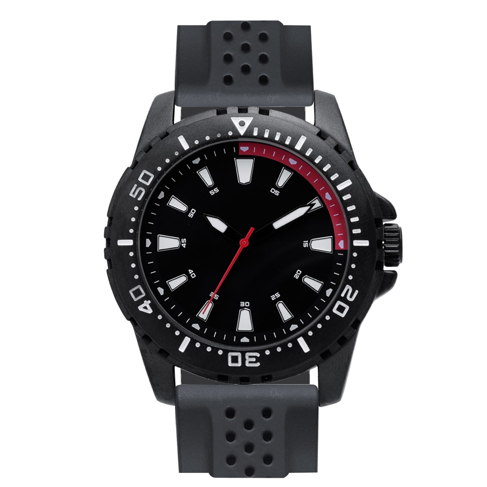 Armbanduhr Sport Silicone Metal - rot