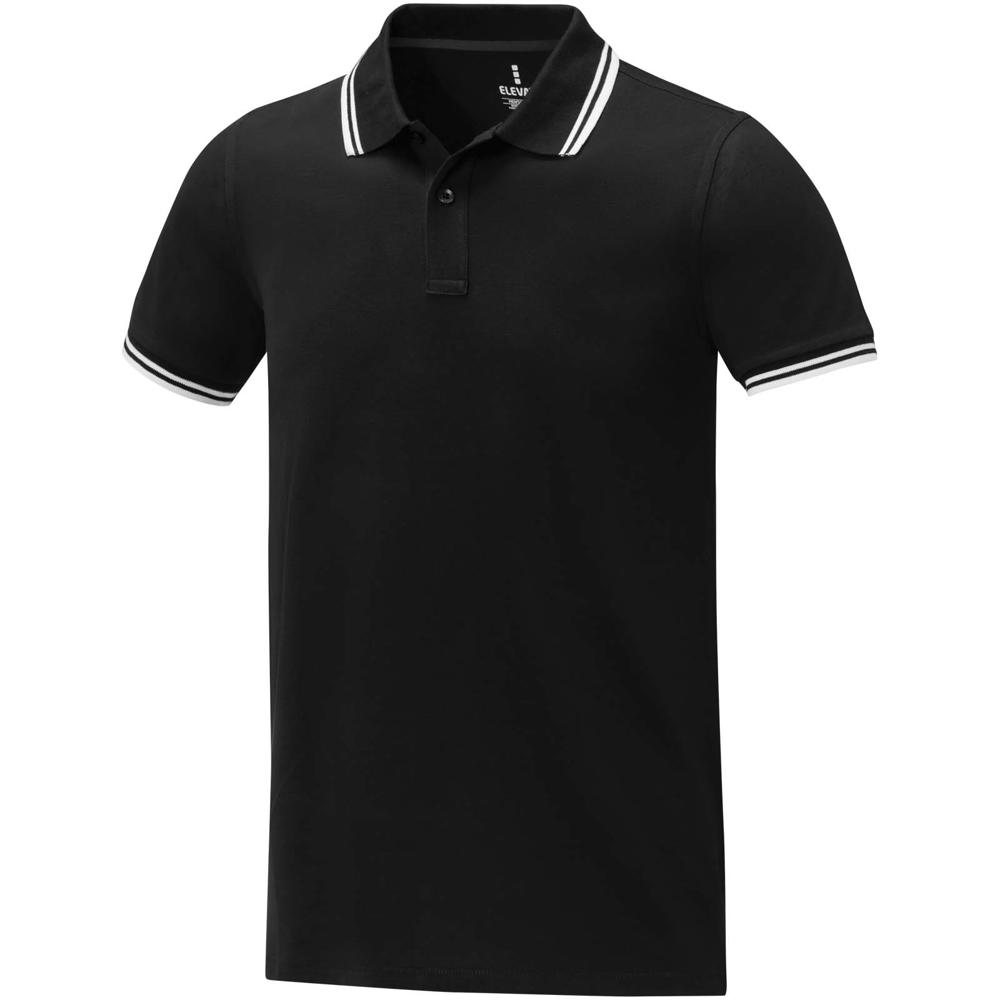Amarago Polo mit abgesetztem Rand für Herren - schwarz