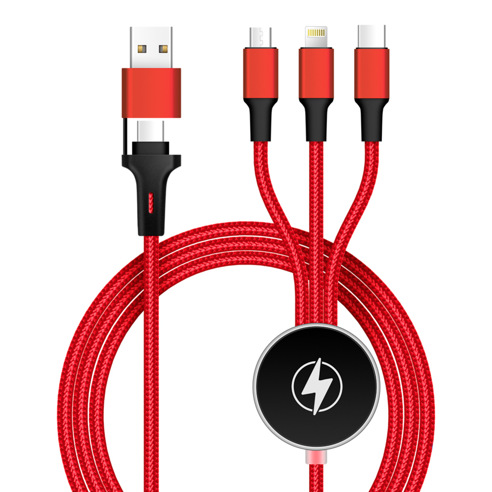 5-in-1 Ladekabel - Rot