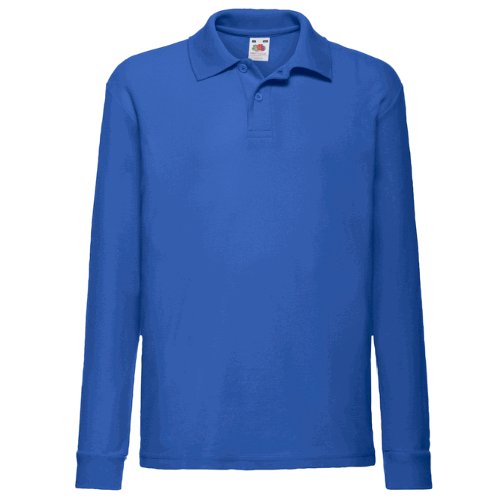 632010 - Kids Long Sleeve Polo - Royal
