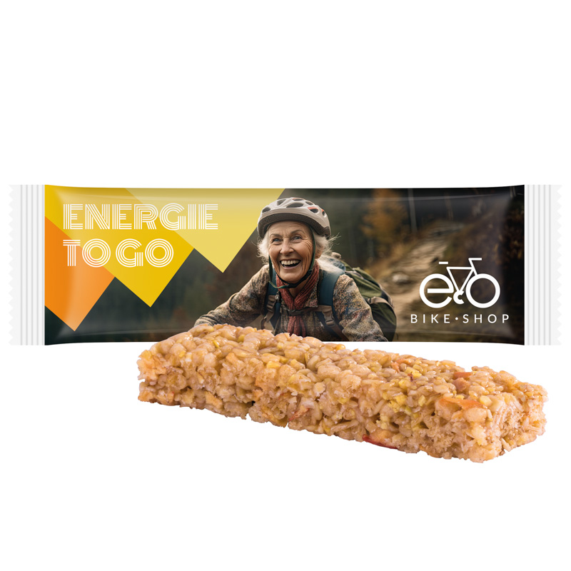 Müsliriegel Multikorn Apfel, Folie weiß