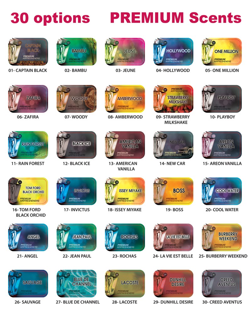 Premium Lufterfrischer + Kopfkarte