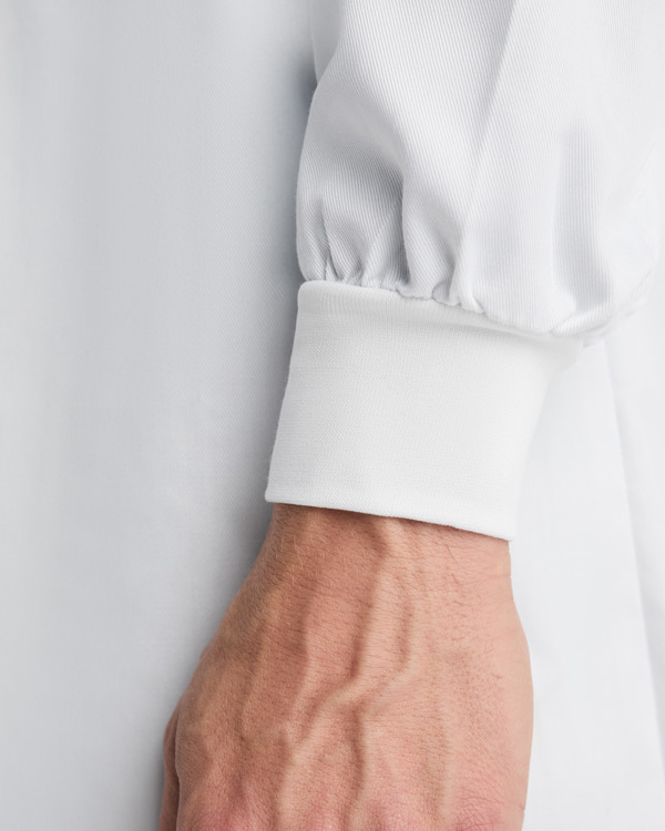 KLEID MIT DRUCKKNÖPFEN UND BÜNDCHEN MEDERI S/2XL WHITE